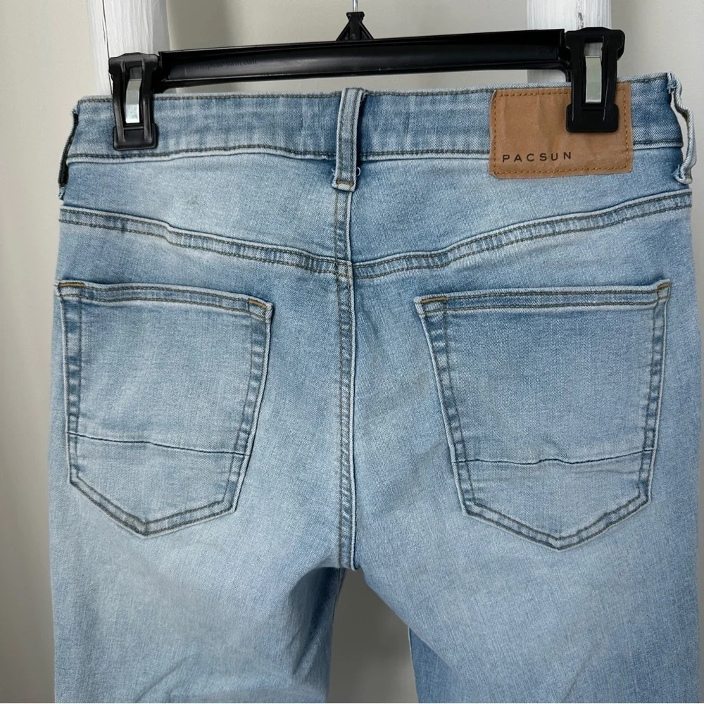 PacSun Men's Slim Jeans in Light Blue Size 28 X 30